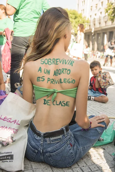 부에노스아이레스 아르헨티나 2020 법적으로 안전하고 낙태를 지지하는 낙태를 살아남는 특권이다 — 스톡 사진