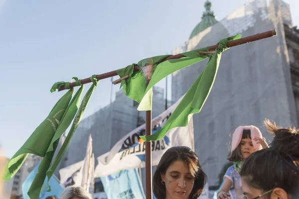 Capitale Fédérale Buenos Aires Argentine Février 2020 Rassemblement Faveur Avortement — Photo