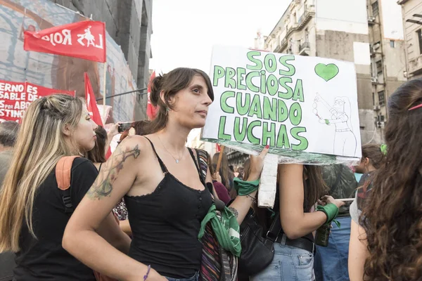 Capital Federal Buenos Aires Argentyna Lutego 2020 Zlot Przyjęciem Ustawy — Zdjęcie stockowe