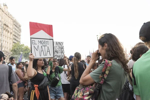 Capital Federal Buenos Aires Argentína Feb 2020 Rally Jóváhagyása Mellett — Stock Fotó