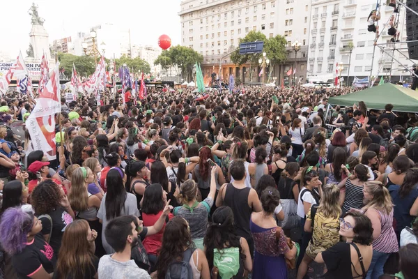 Capital Federal Buenos Aires Argentina Feb 2020 Folla Persone Raduno — Foto Stock