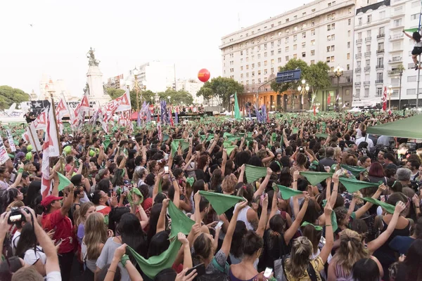 Capital Federal Buenos Aires Argentina Feb 2020 Crowd People Rally — Stock Photo, Image