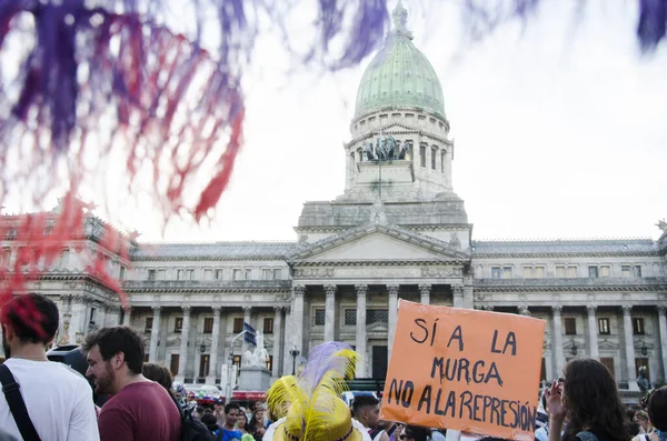 Capital Federal Buenos Aires Argentina Feb 2016 Poster Yes Murga — 스톡 사진