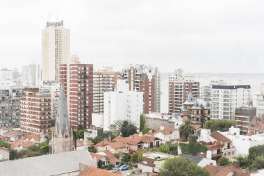 Mar del Plata, Buenos Aires / Arjantin; 1 Şubat 2017: şehir panoramik, şehir manzarası, Tank Kulesi, Torre Tanque