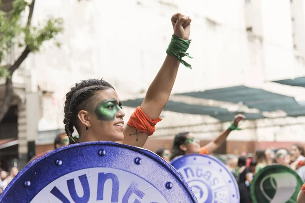 Caba Buenos Aires Argentyna Marca 2020 Międzynarodowy Dzień Kobiet Strajk — Zdjęcie stockowe