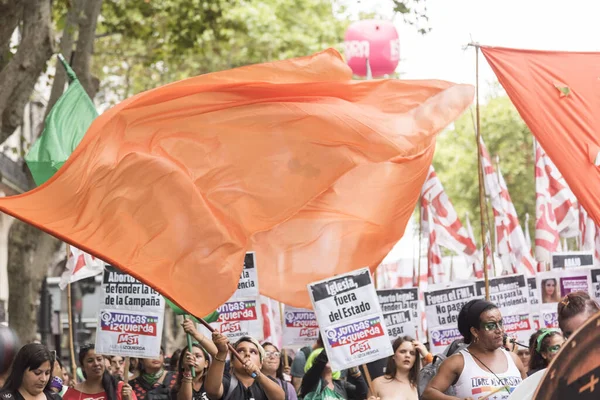 Caba Buenos Aires Argentine Mars 2020 Journée Internationale Femme Grève — Photo