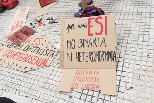 Caba Buenos Aires Argentina Março 2020 Dia Internacional Mulher Cartaz — Fotografia de Stock