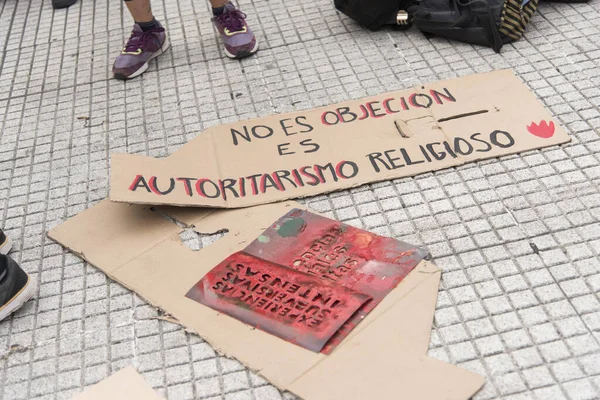 Caba Buenos Aires Argentina Março 2020 Dia Internacional Mulher Cartaz — Fotografia de Stock