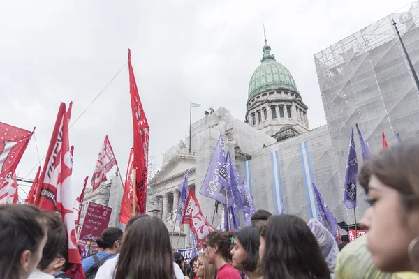 Caba Buenos Aires Argentina March 2020 International Women Day Women — Stock Photo, Image