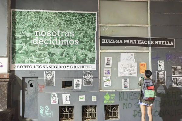 Caba Buenos Aires Argentina Marzo 2020 Día Internacional Mujer Mujer — Foto de Stock