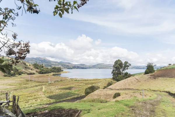 Aquitanië Boyaca Colombia April 2018 Landelijk Andeslandschap Tota Het Grootste — Stockfoto