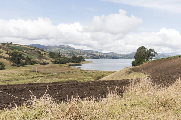 Aquitanië Boyaca Colombia April 2018 Landelijk Andeslandschap Tota Het Grootste — Stockfoto