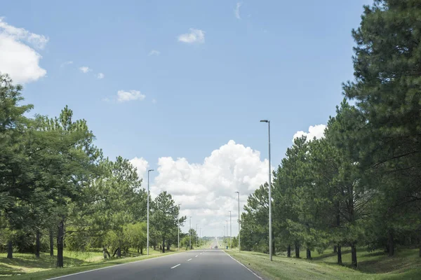 Straße Zur Brücke Libertador General San Martin Die Argentinien Mit — Stockfoto