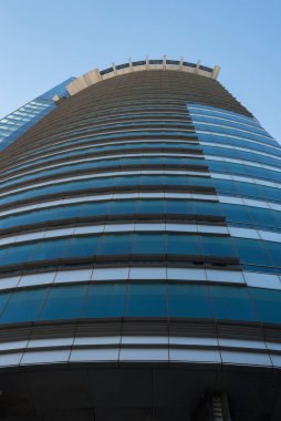 Montevideo / Uruguay, 28 Aralık 2018: Telekomünikasyon Kulesi veya Antel Kulesi, en yüksek Uruguay binası, modern mimari