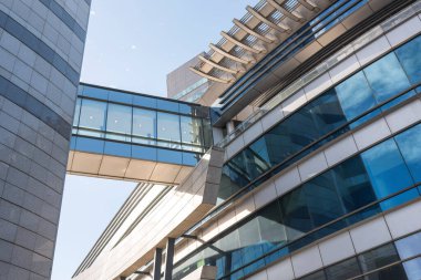 Montevideo / Uruguay, 28 Aralık 2018: Telekomünikasyon Kulesi Kültür Kompleksi veya Antel Kulesi, modern mimari