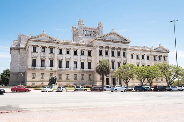 Montevideo Uruguay Diciembre 2018 Vista Exterior Del Palacio Legislativo Sede — Foto de Stock