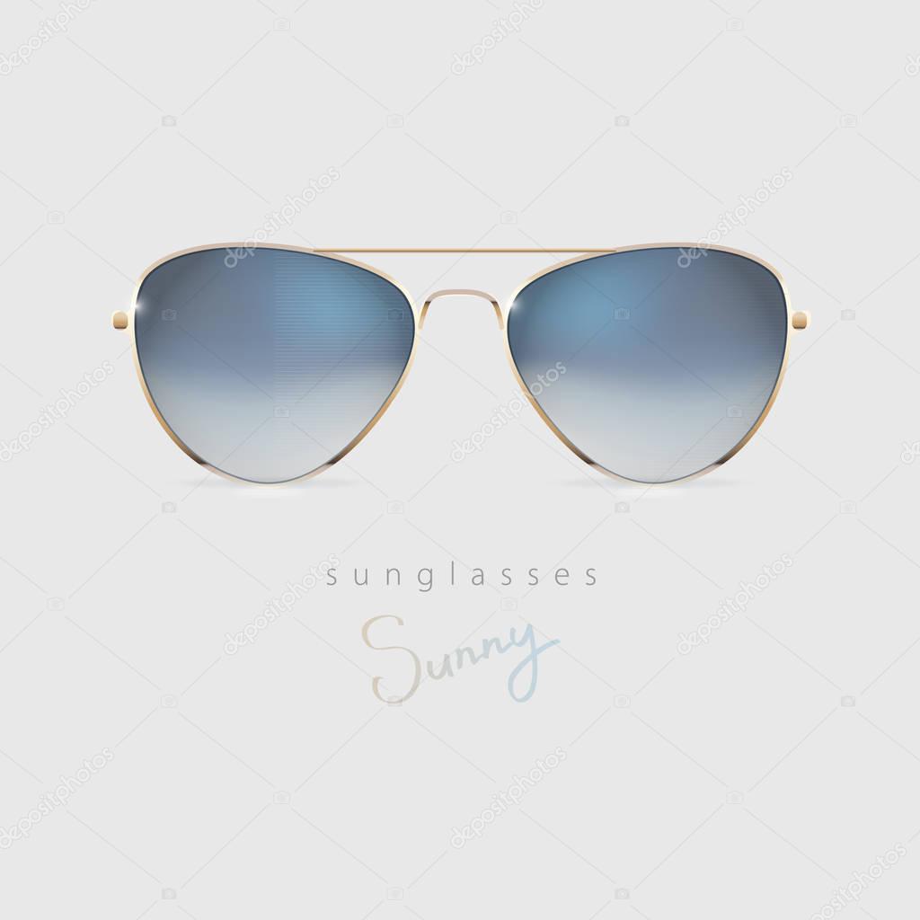 Fashion blue sunglasses
