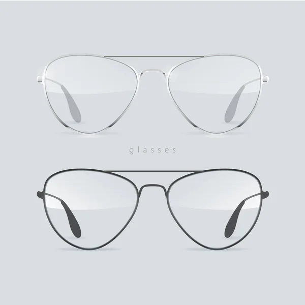 Óculos preto e prata — Vetor de Stock