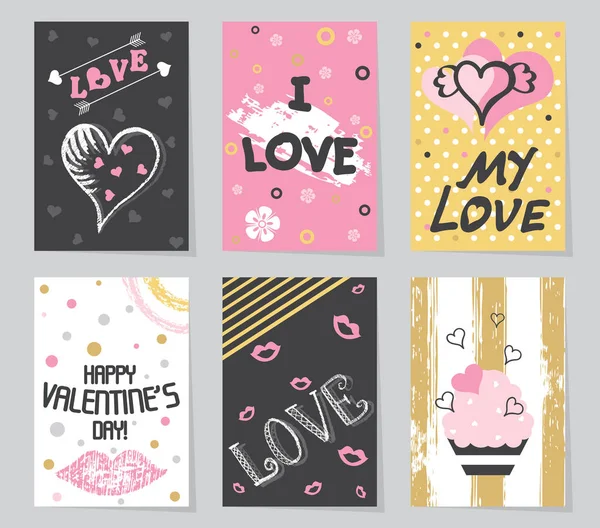 Valentines kreativa kort — Stock vektor