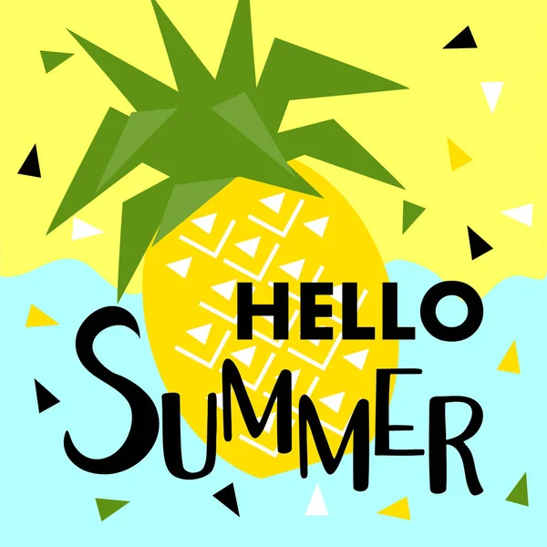 Літній банер з фруктами, місце для тексту. Модний сезонний вектор — стоковий вектор
