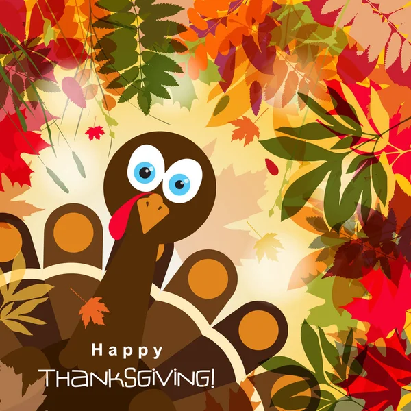 Şablon tebrik kartı ile mutlu şükran günü hindisi, vektör 