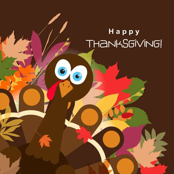 Şablon tebrik kartı ile mutlu şükran günü hindisi, vektör