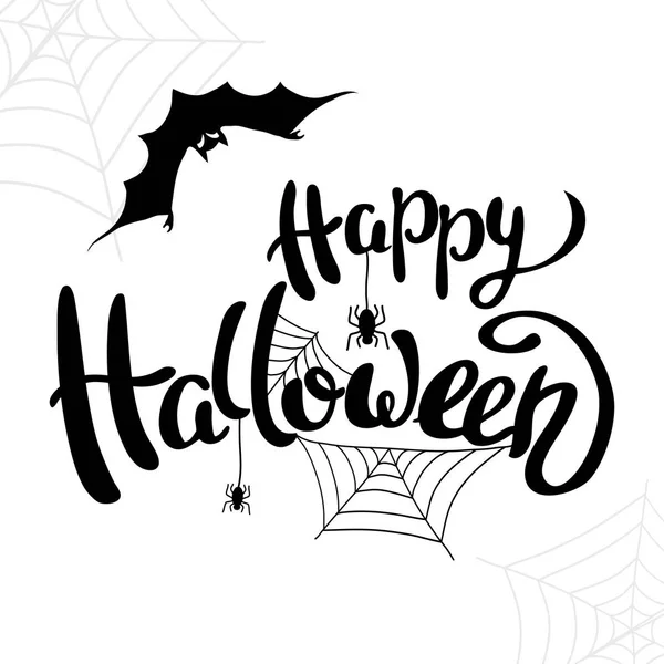 Felice modello di Halloween per banner o poster. Vettore — Vettoriale Stock