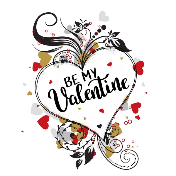 Να Valentine μου πρότυπο για banner ή αφίσα. Γράμματα Ενοικιαζόμενα — Διανυσματικό Αρχείο