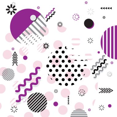 Trendy Memphis tarzı geometrik desen