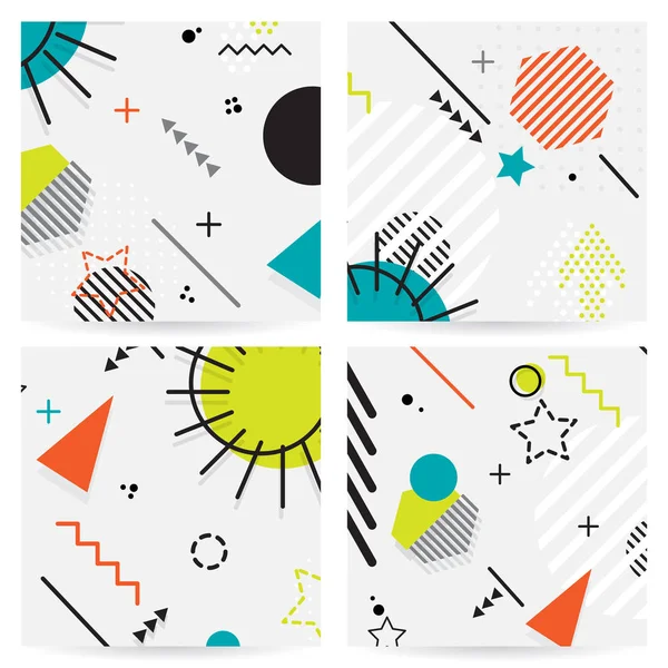 Trendy Memphis stijl geometrische patroon — Stockvector