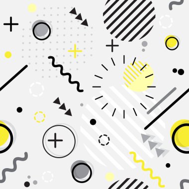 Trendy Memphis tarzı geometrik desen parlak geometrik lea ile