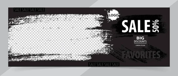 Banner de plantilla editable de moda para publicaciones en redes sociales , — Vector de stock