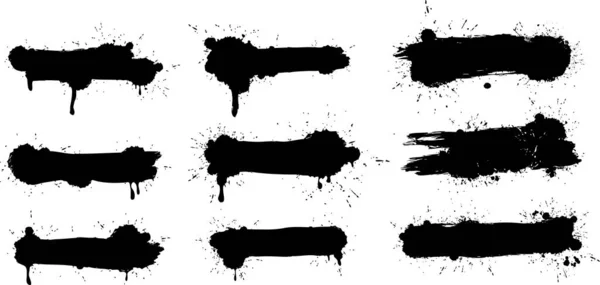 矢量画笔集,笔划模板. Grunge设计 — 图库矢量图片#