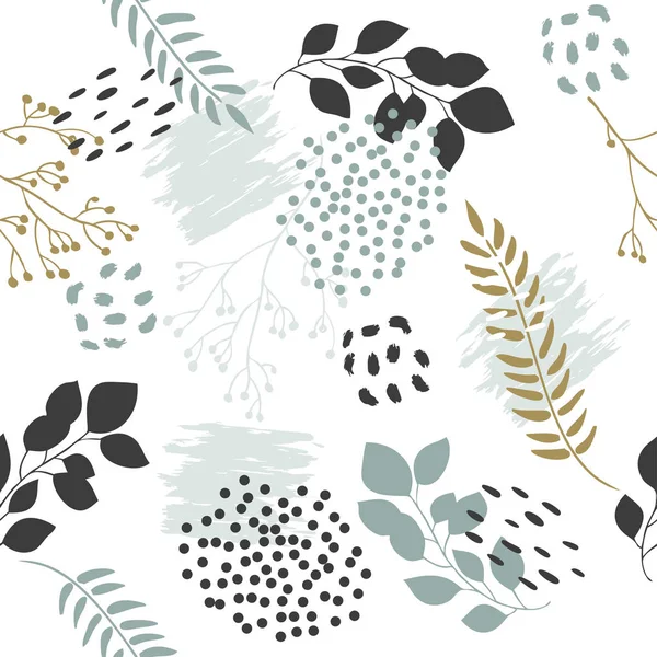 Seamless exotic pattern with tropical plants. Vector — 图库矢量图片