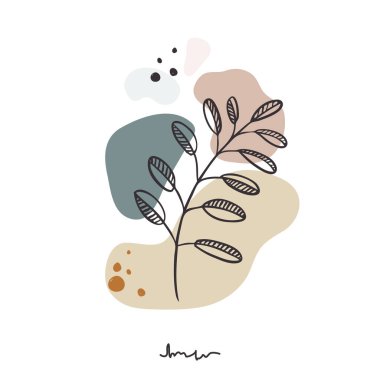 El çizimi vektör soyut arkaplan beyaz üzerine izole