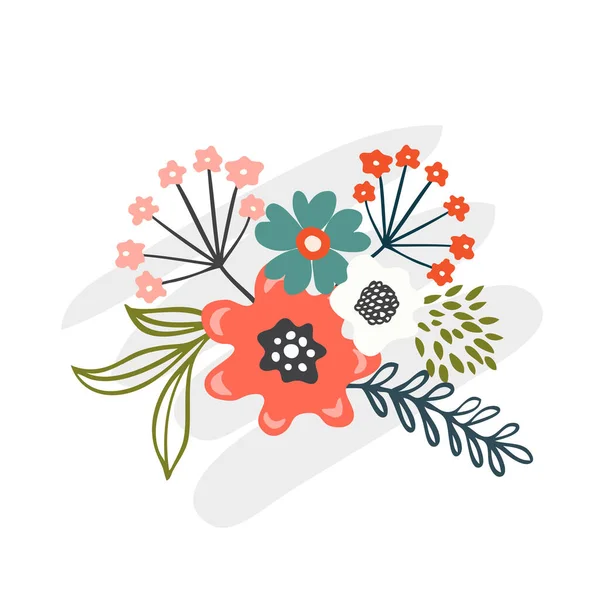 Абстрактний Квітковий Векторний Фон Ручний Малюнок Квіткового Фону Соціальних Медіа — стоковий вектор