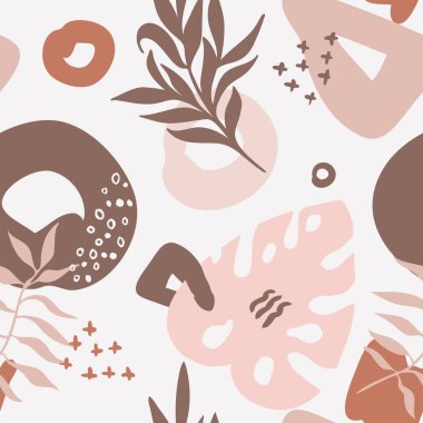 Kusursuz çiçek deseni. Duvar kağıdı, kapak, kumaş ve tekstil için vektör el çizimi