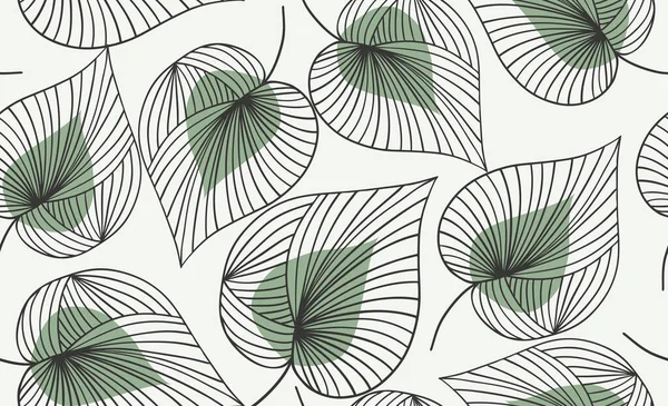 无缝花花纹 用于墙纸 纺织品的矢量手绘花卉背景 — 图库矢量图片