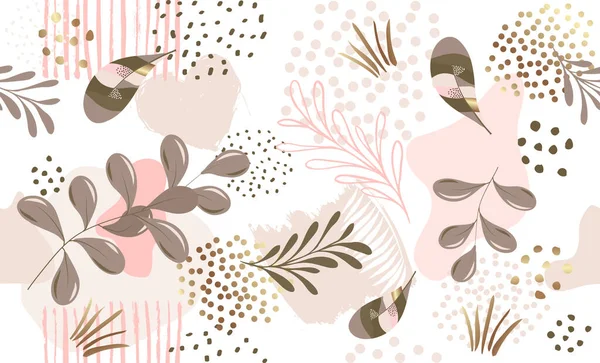 シームレスな花柄 ベクトル手は カバー ファブリック 繊維のための花の背景を描く — ストックベクタ