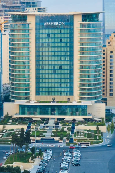Bakou Azerbaïdjan Juillet 2013 Prospect Neftchiler Absheron Hotel Bakou — Photo