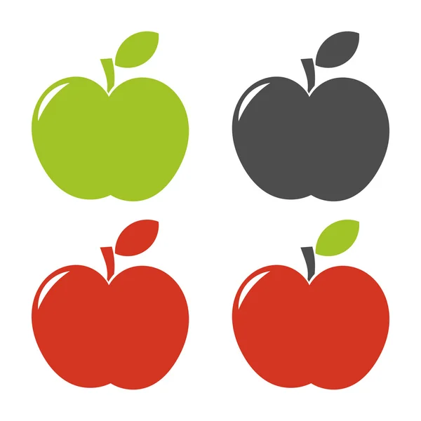 Set of apples — Stock Vector