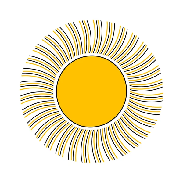 Illustration vectorielle du soleil — Image vectorielle