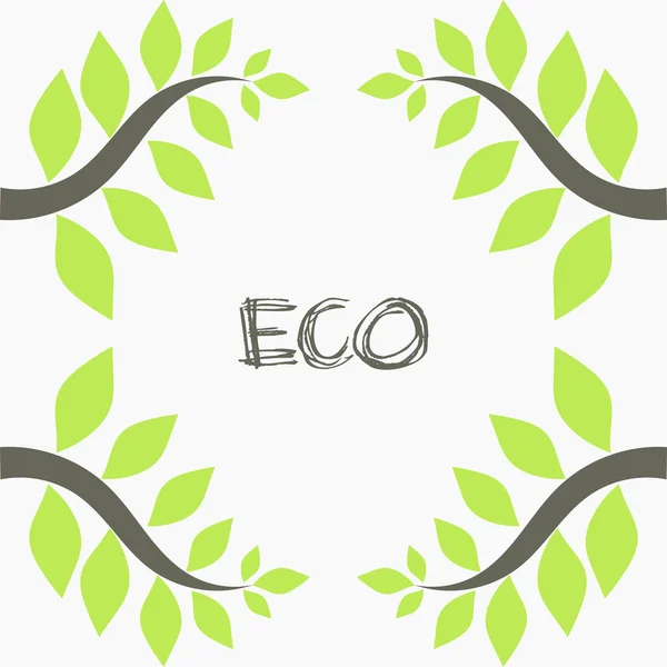 Tree branches border — Stock Vector