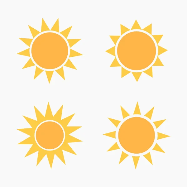 Icônes de soleil ensemble — Image vectorielle