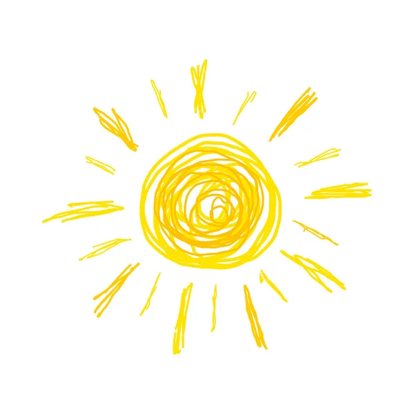 Sun doodle illustration — Stock Vector