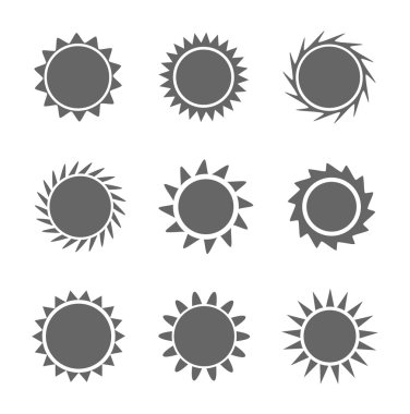 Güneş simgeleri kümesi