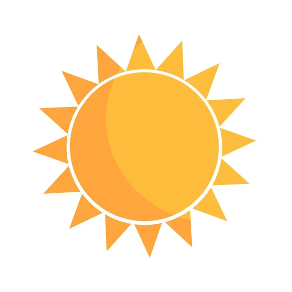 Flat design simple sun icon — Stock Vector