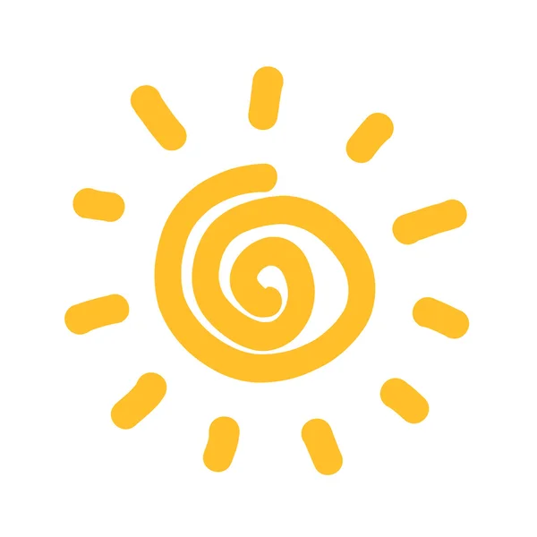 Swirl sun. Vector illustration — Stock Vector
