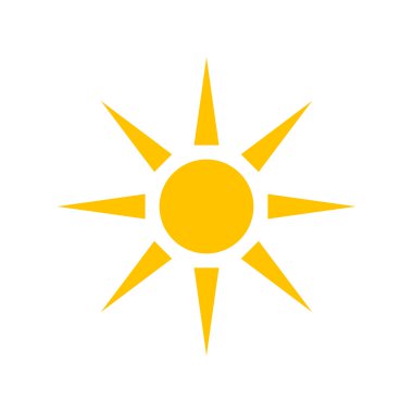 Güneş ikonu. vektör illüstrasyonu