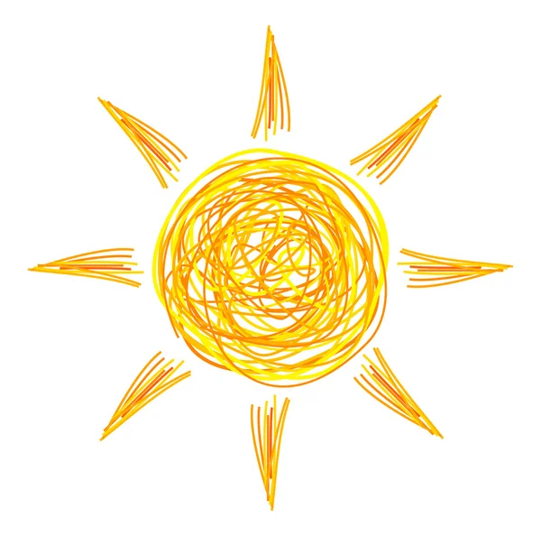 Drawing of sun — Stock Vector